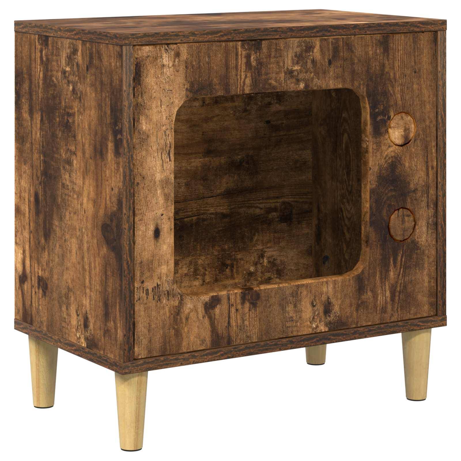 Vidaxl - Maison pour chat Chêne fumé 51 x 30 x 52 cm Bois d'ingénierie vidaXL 8000658 - Image 2