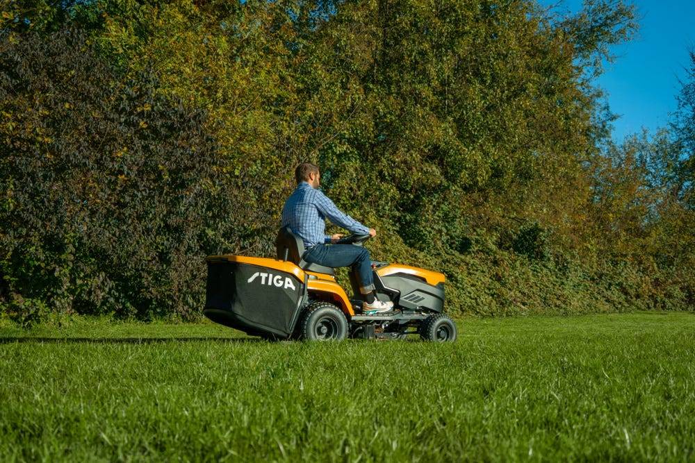 Stiga - Tracteur de jardin électrique Estate 598e, Batterie non inclus, Largeur 98 cm, silencieux et sans émissions - STIGA - Image 9
