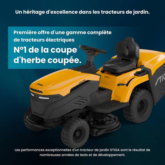 Stiga - Tracteur de jardin électrique Estate 598e, Batterie non inclus, Largeur 98 cm, silencieux et sans émissions - STIGA - Image 3