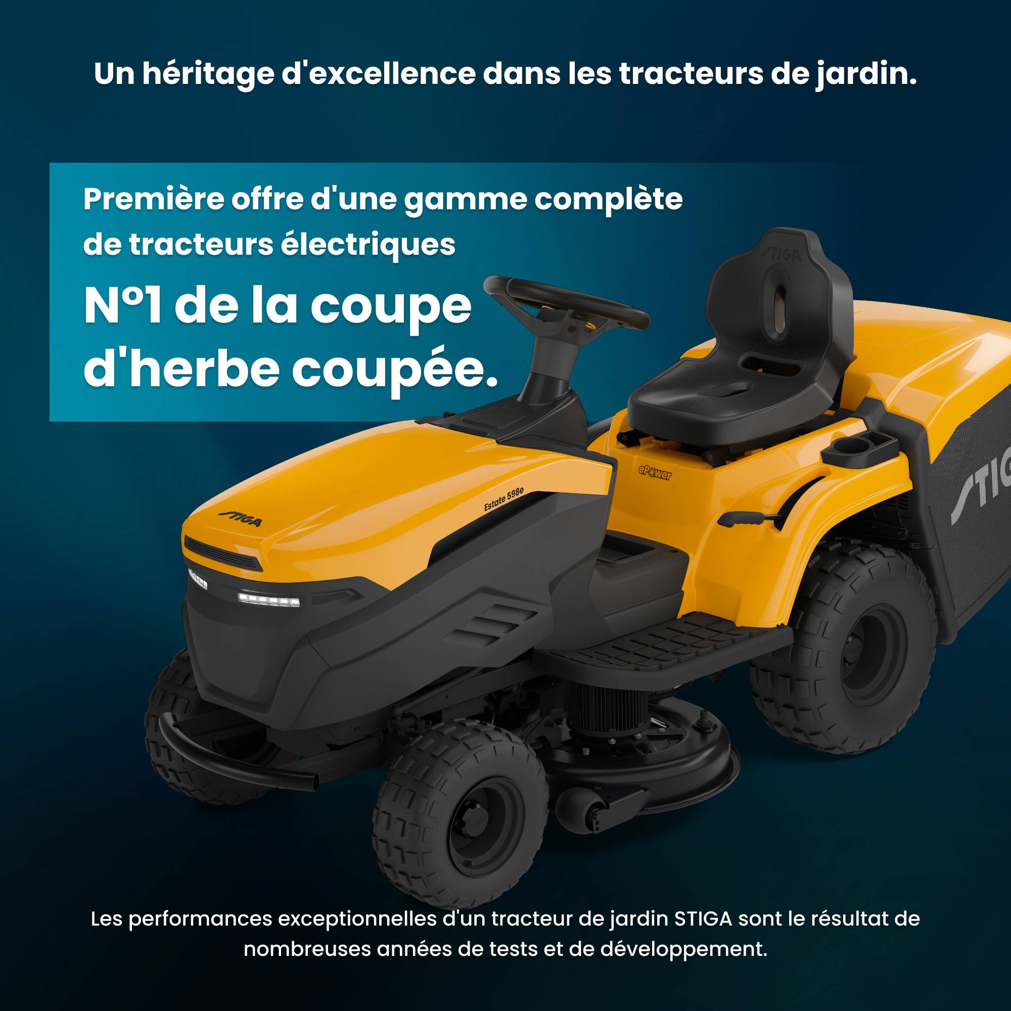 Stiga - Tracteur de jardin électrique Estate 598e, Batterie non inclus, Largeur 98 cm, silencieux et sans émissions - STIGA - Image 3