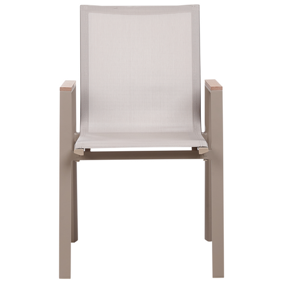 Chaise de jardin Aluminium Taupe TIANO - Beliani - Image 4