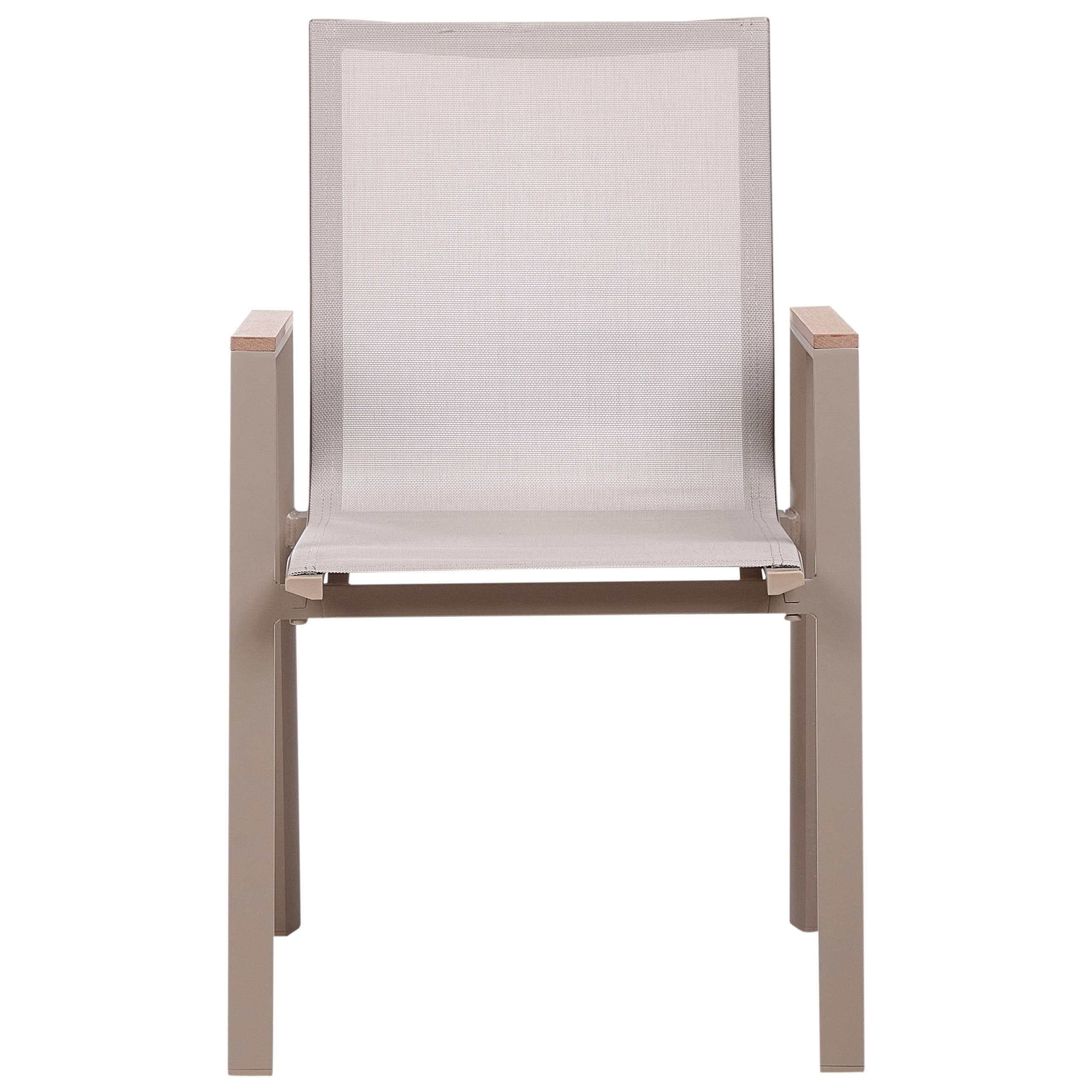 Beliani - Chaise de jardin Aluminium Taupe TIANO - Beliani - Image 6