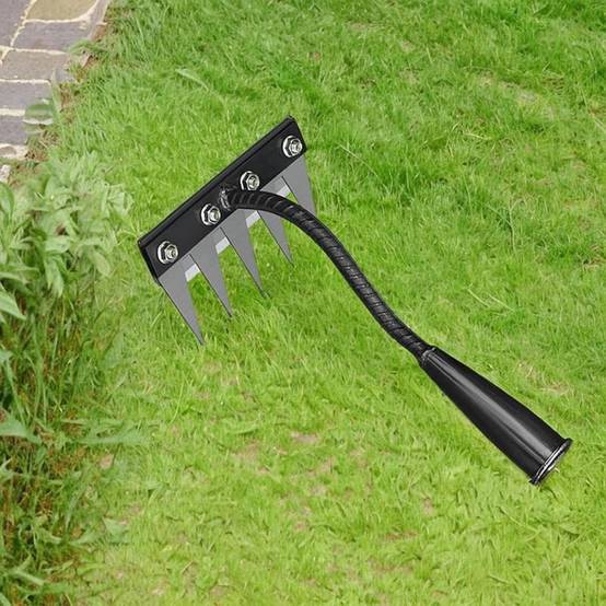 Râteau-Râteau Désherbage 5 Dents Acier Carbone Griffe Jardin Manche Ergonomique - Living123 - Image 8