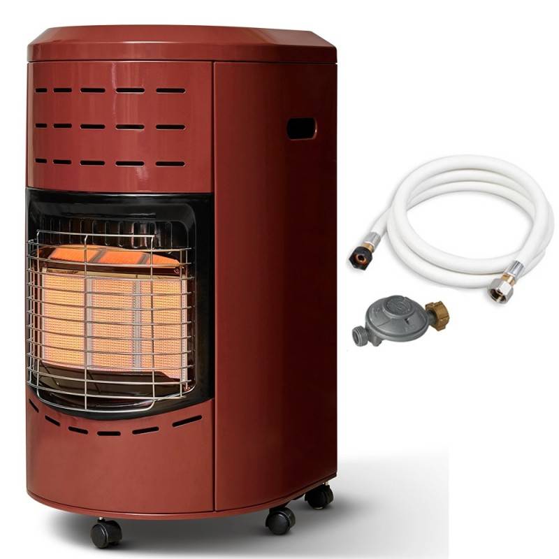 Chauffage D'Appoint Ektor Fire – Gaz – Noir – Avec Tuyau Et Détendeur – Neuf
