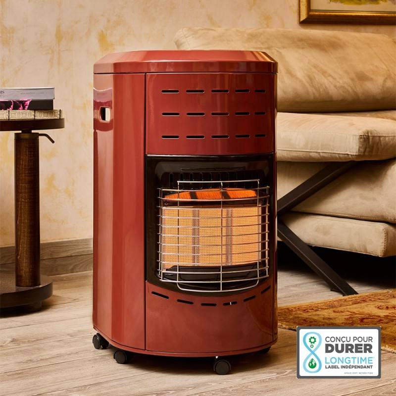 Favex - Chauffage d'appoint à gaz Calgary - FAVEX - Intérieur - Poêle à gaz Infrarouge - 4,2 kW - Tuyau et détendeur inclus - 40 m², Rouge - Image 2