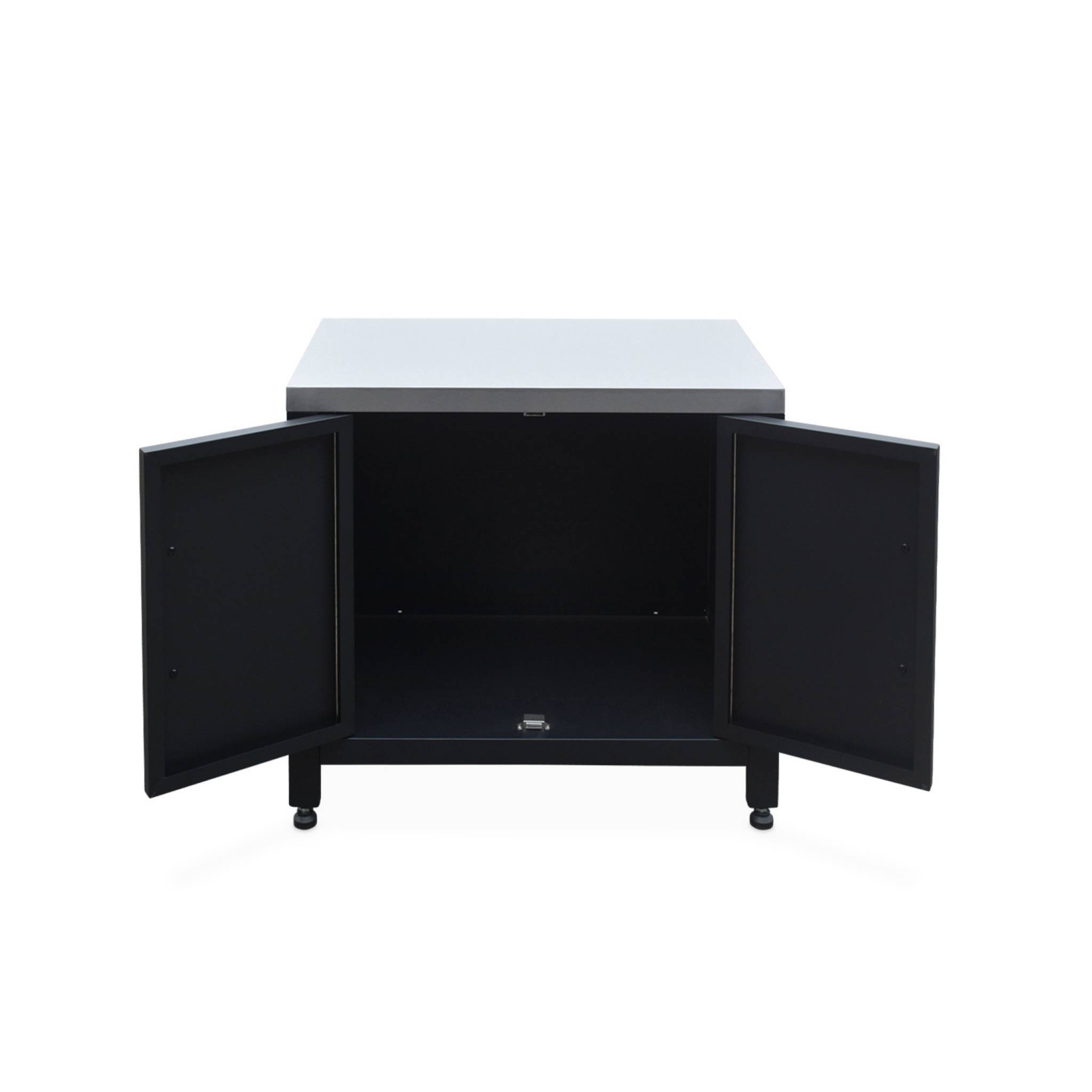 sweeek - Meuble de cuisine extérieure en acier L80cm | sweeek - Image 6