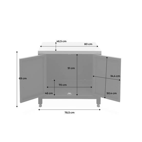 sweeek - Meuble de cuisine extérieure en acier L80cm | sweeek - Image 4