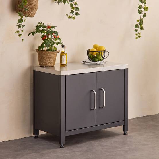 sweeek - Meuble de cuisine extérieure en acier L80cm | sweeek - Image 1