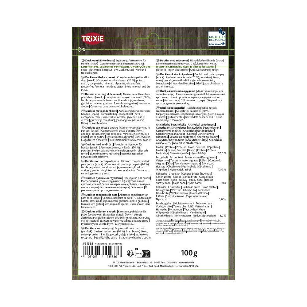 Trixie - Friandise snack os au magret de canard pour chiens 100 g - Image 3