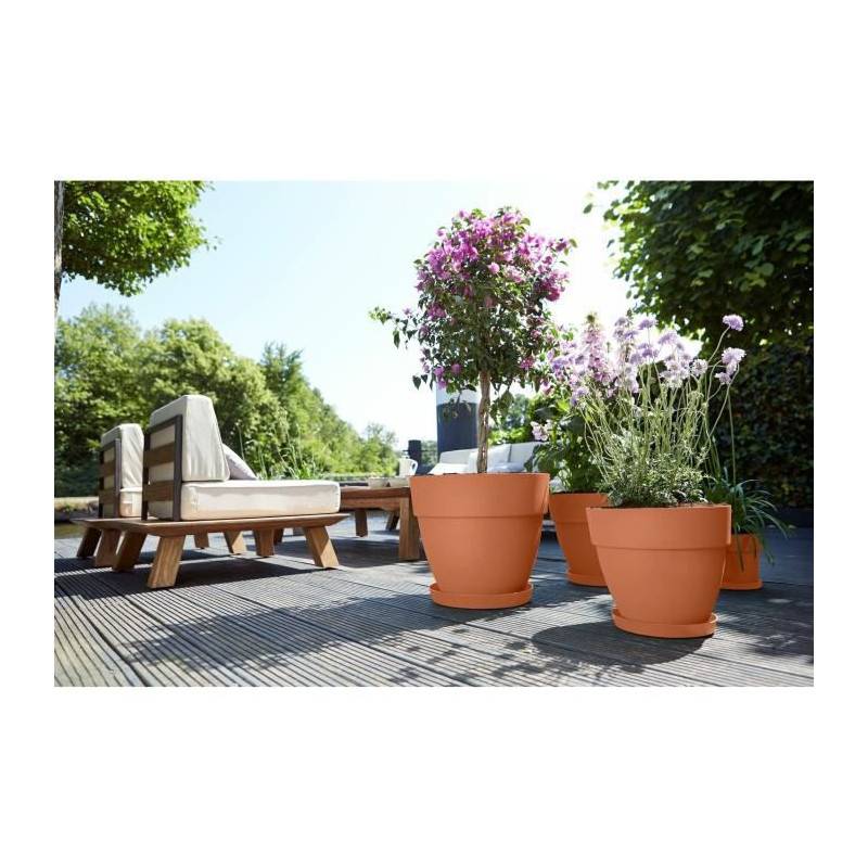 Elho - Pot De Fleurs Rond Vibia - Plastique Réservoir - ø47 - Anthracite - Image 5