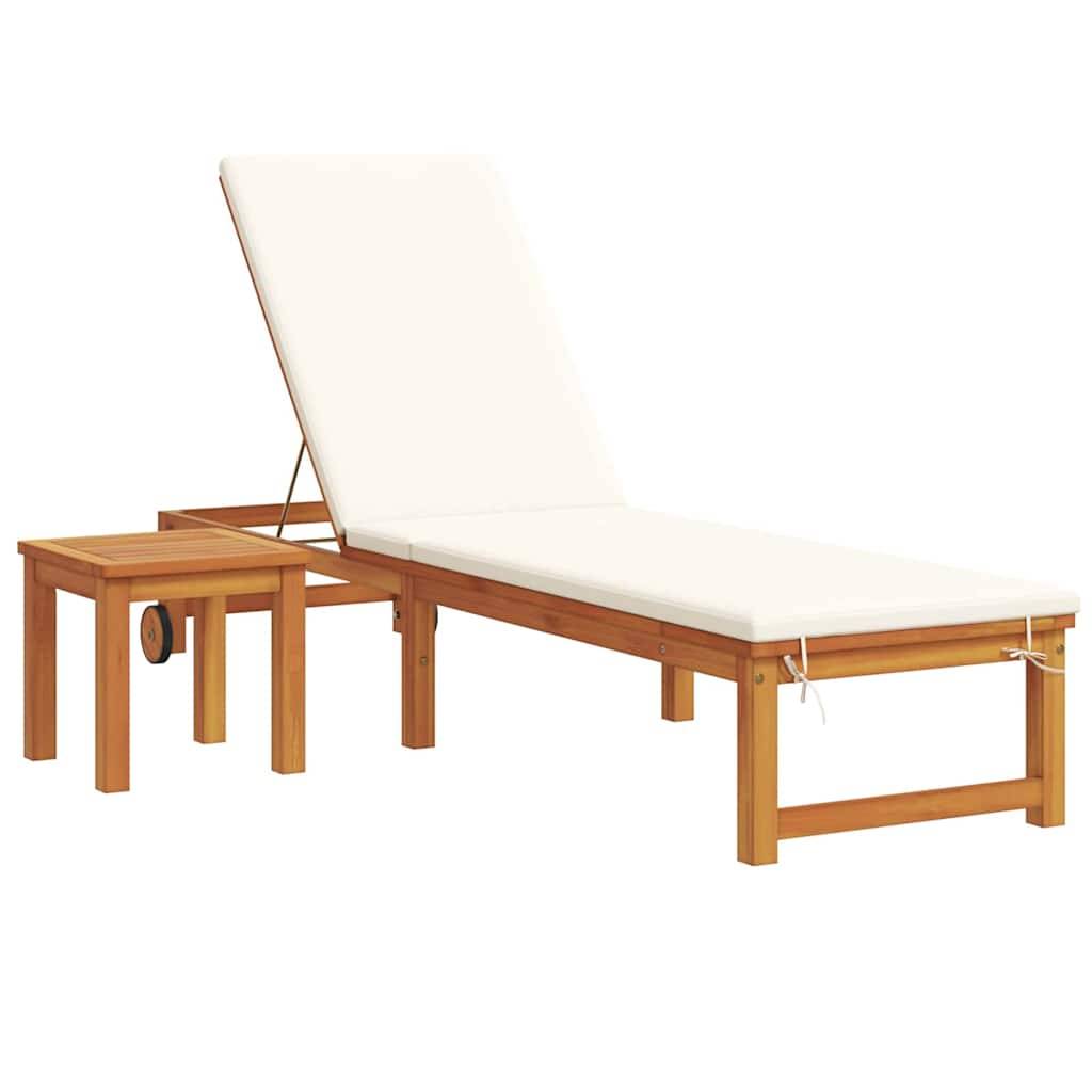 PANGIVO - Transat bois d'acacia marron 53 x 202 x 89 cm - PANGIVO - Image 2