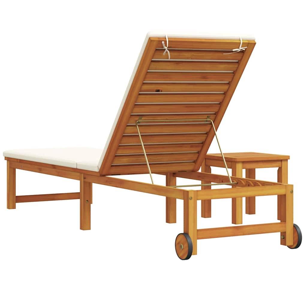 PANGIVO - Transat bois d'acacia marron 53 x 202 x 89 cm - PANGIVO - Image 6