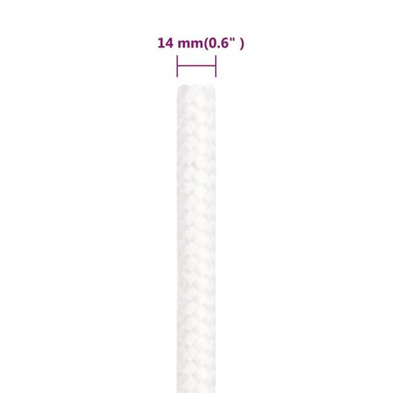 Corde de bateau Blanc complet 14 mm 100 m Polypropylène Maison Chic - Image 6