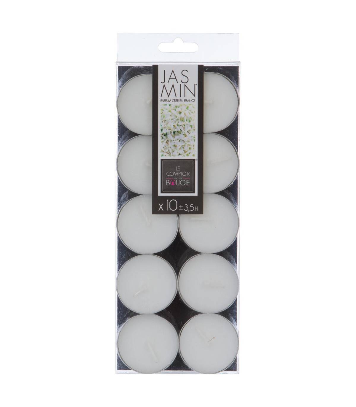 Lot de 10 bougies parfumées Jasmin - Image 2