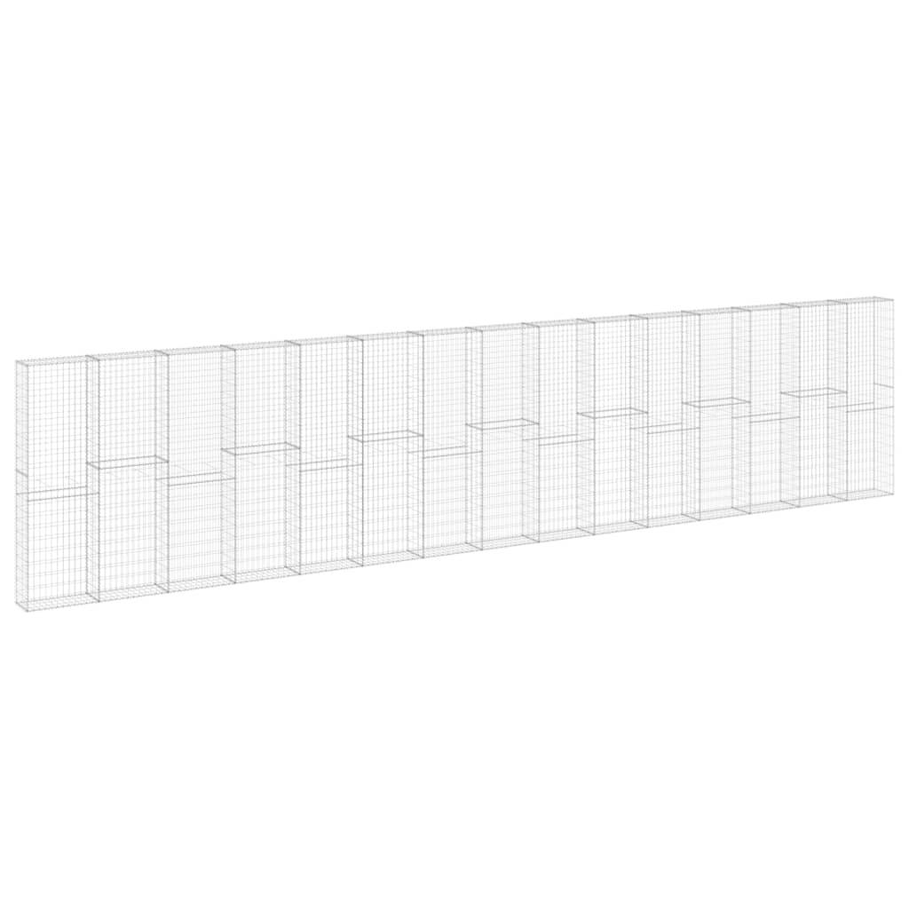 PANGIVO - Mur en gabion avec couvercles Acier galvanisé 900 x 30 x 200 cm - PANGIVO - Image 2