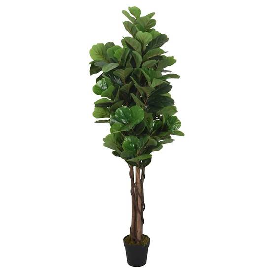 Ficus lyrata artificiel bois et PEVA vert 120 cm - PANGIVO - Image 1