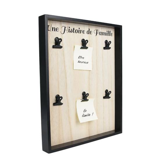 The Home Deco Factory - Porte Photo 6 Pinces "Clipboard" 38cm Noir - Image 2