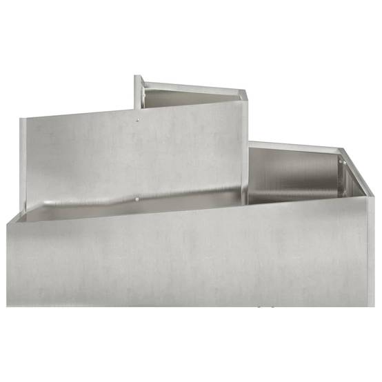 Cache-pot de jardin acier inoxydable argent 80 x 80 x 50 cm - PANGIVO - Image 5