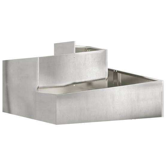 Cache-pot de jardin acier inoxydable argent 80 x 80 x 50 cm - PANGIVO - Image 2