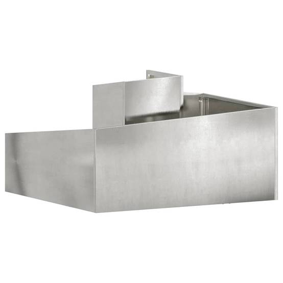 Cache-pot de jardin acier inoxydable argent 80 x 80 x 50 cm - PANGIVO - Image 7