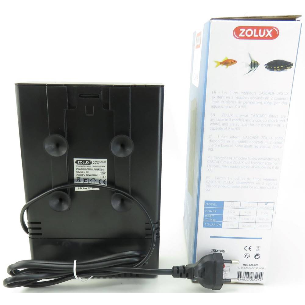 Zolux - Filtration intérieure cascade 90, puissance 5w 380l/h pour aquarium de 60 à 90l max - Image 4