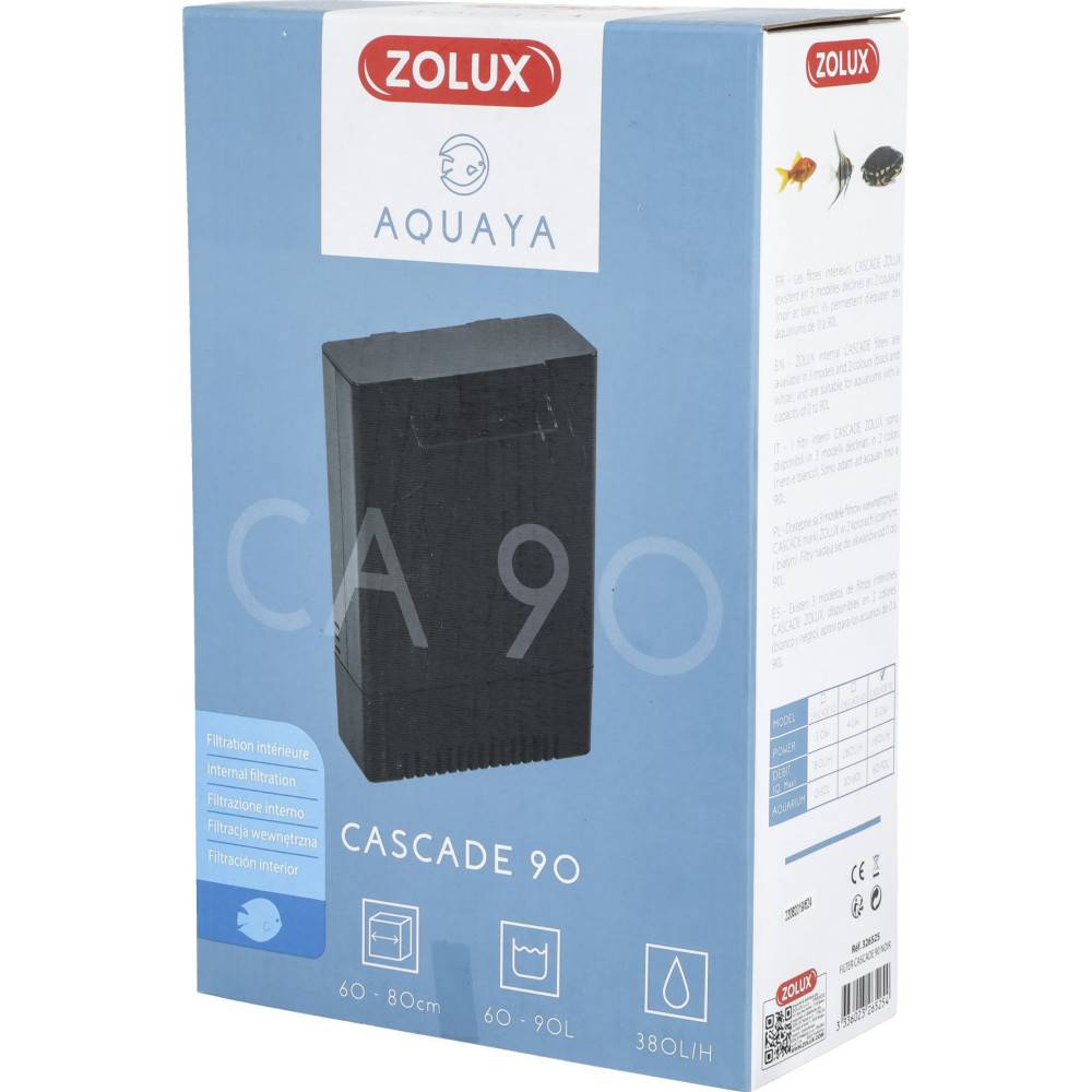 Zolux - Filtration intérieure cascade 90, puissance 5w 380l/h pour aquarium de 60 à 90l max - Image 2