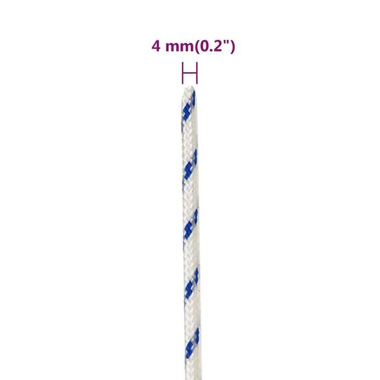 Corde de bateau Blanc 4 mm 25 m Polypropylène Maison Chic - Image 6