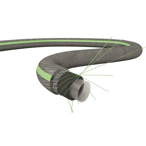 Ribimex - Tuyau tricoté antivrille 25 mètres diamètre 15mm Tubi'Top gris - Image 2