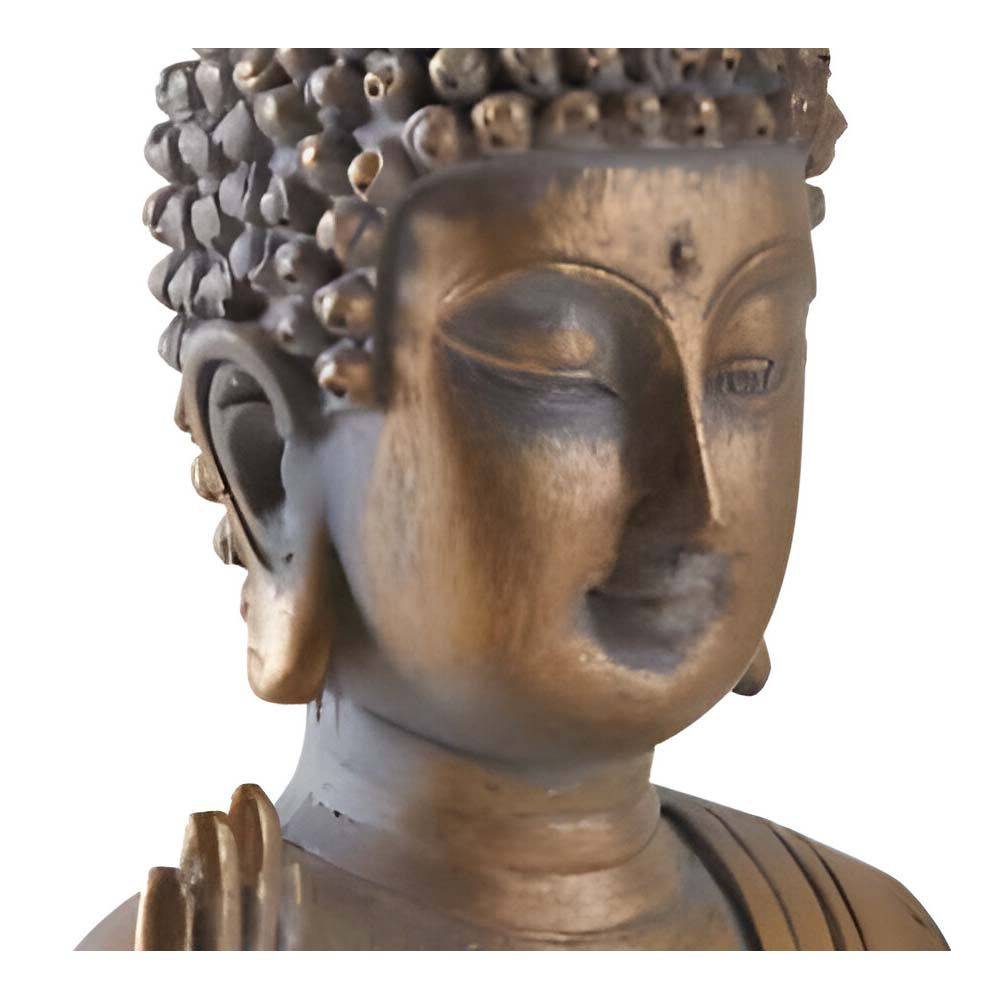 Aubry Gaspard - Bouddha assis en résine doré - Image 3