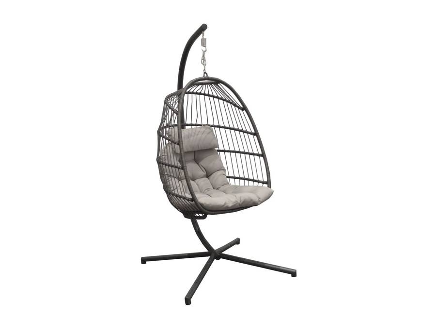 Proloisirs - Fauteuil suspendu - Gris kiwi PROLOISIRS
