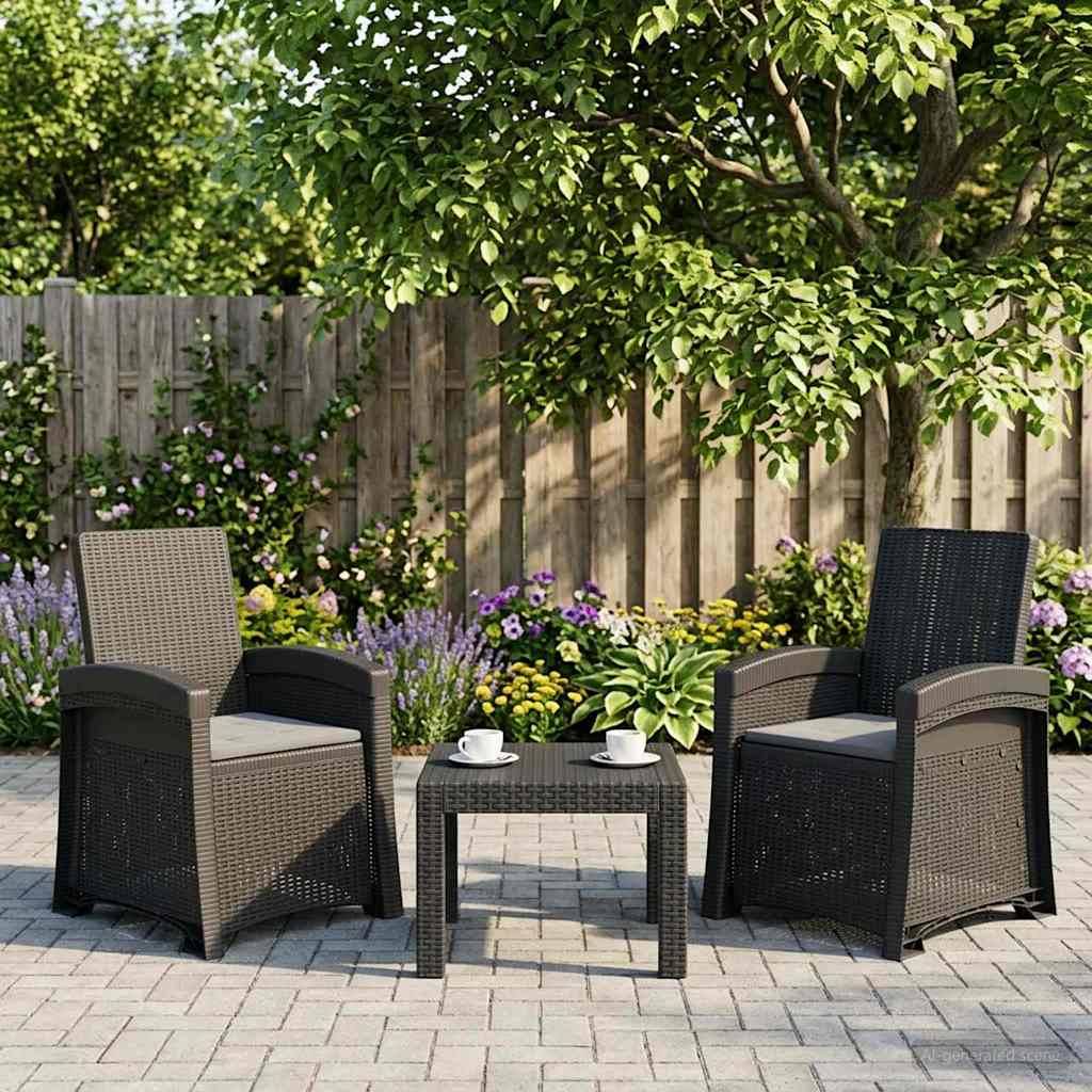 PANGIVO - Chaises de jardin inclinables polypropylène anthracite 56 x 63 x 92 cm - PANGIVO