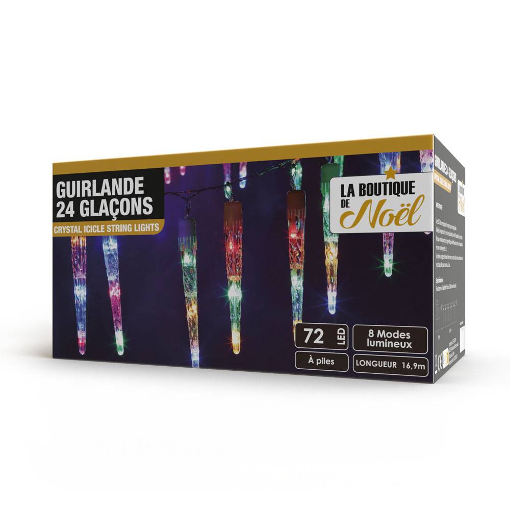 Guirlande glaçon stalactite  Noir - Image 1
