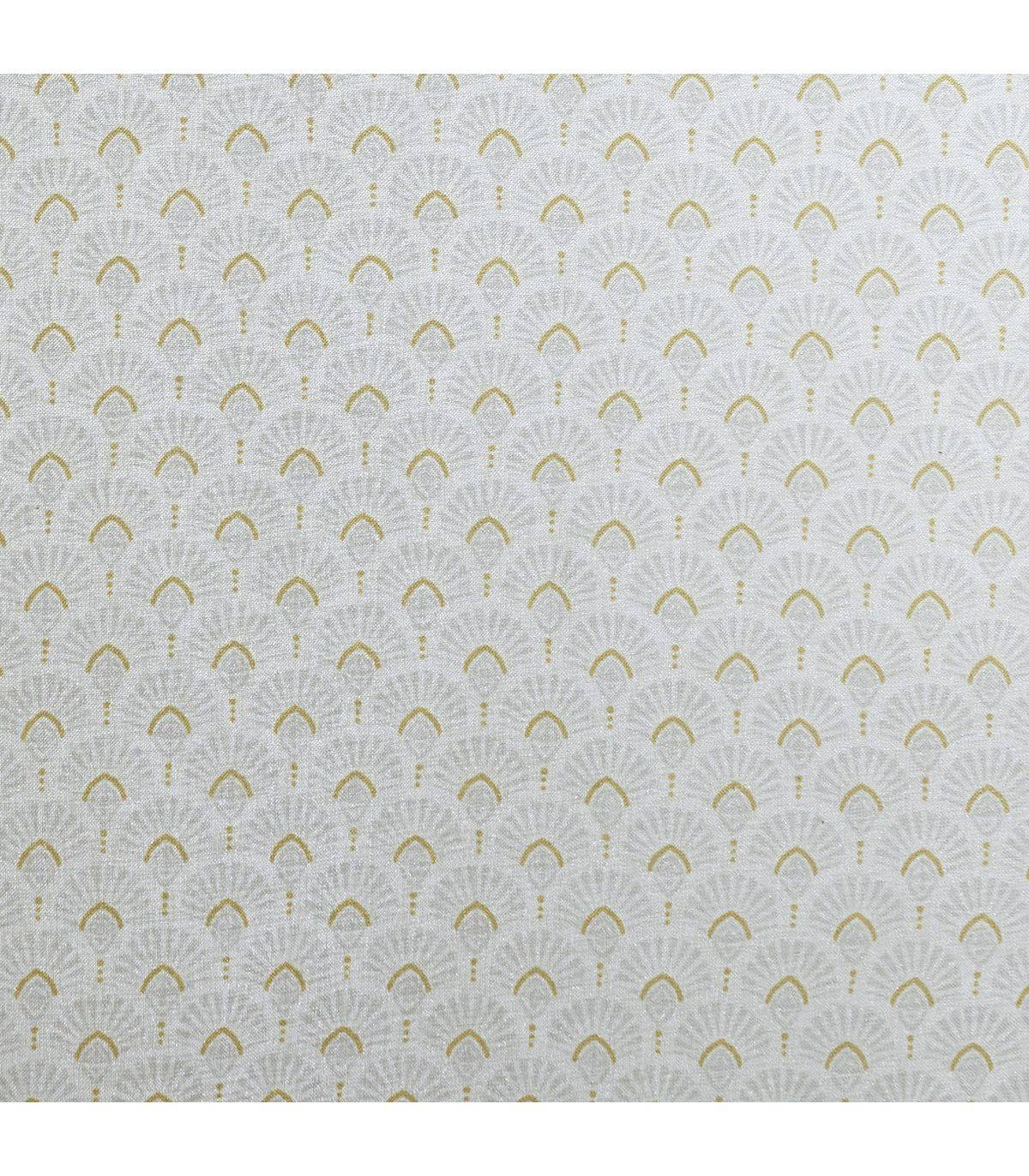 Voilage à œillets Beige Lin et Ocre imprimé Deva 140 x 240 cm - Image 3