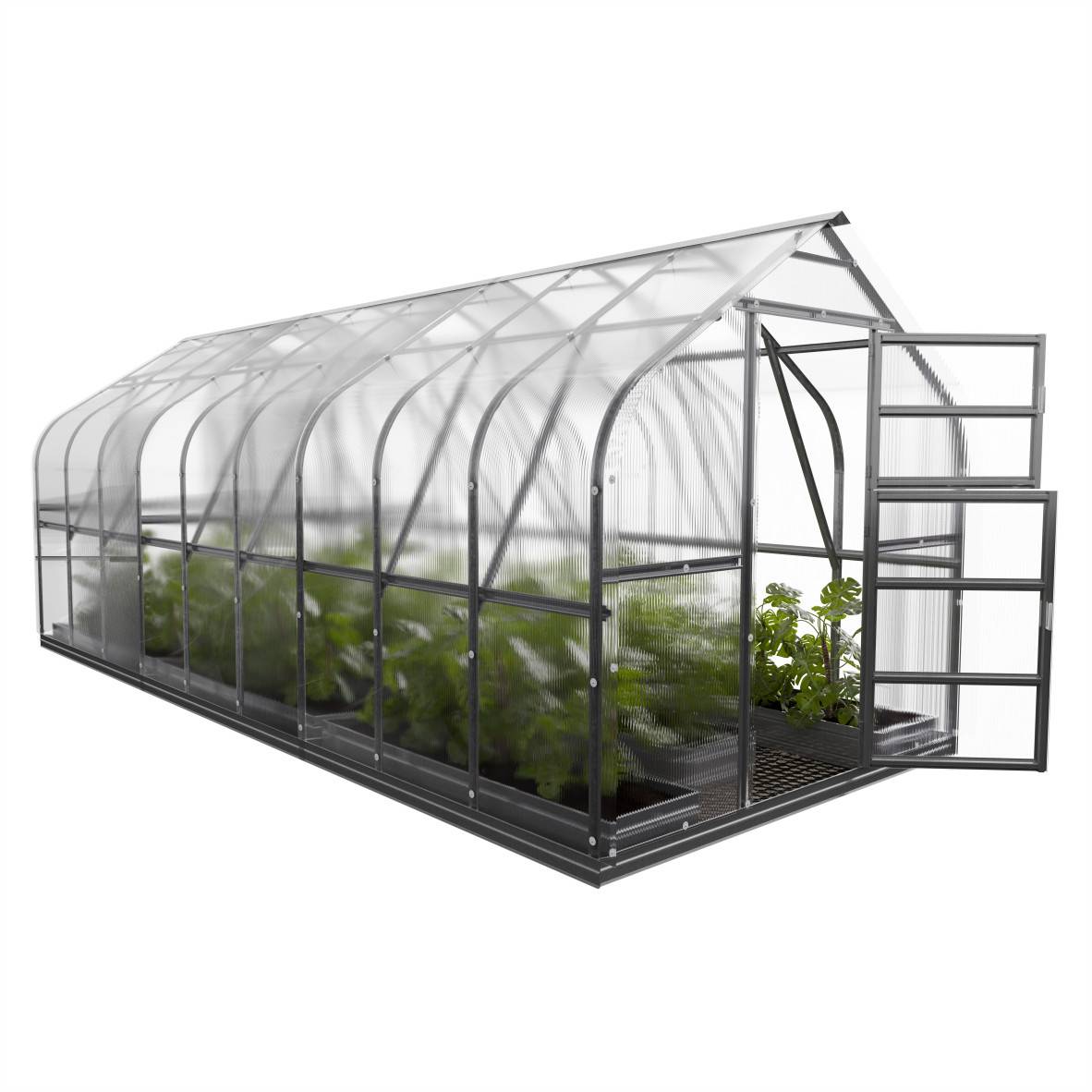 KLASIKA GREENHOUSES - Serre polycarbonate 15m² avec 3 toits ouvrants automatiques et structure en acier galvanisé – Klasika greenhouses - Image 4