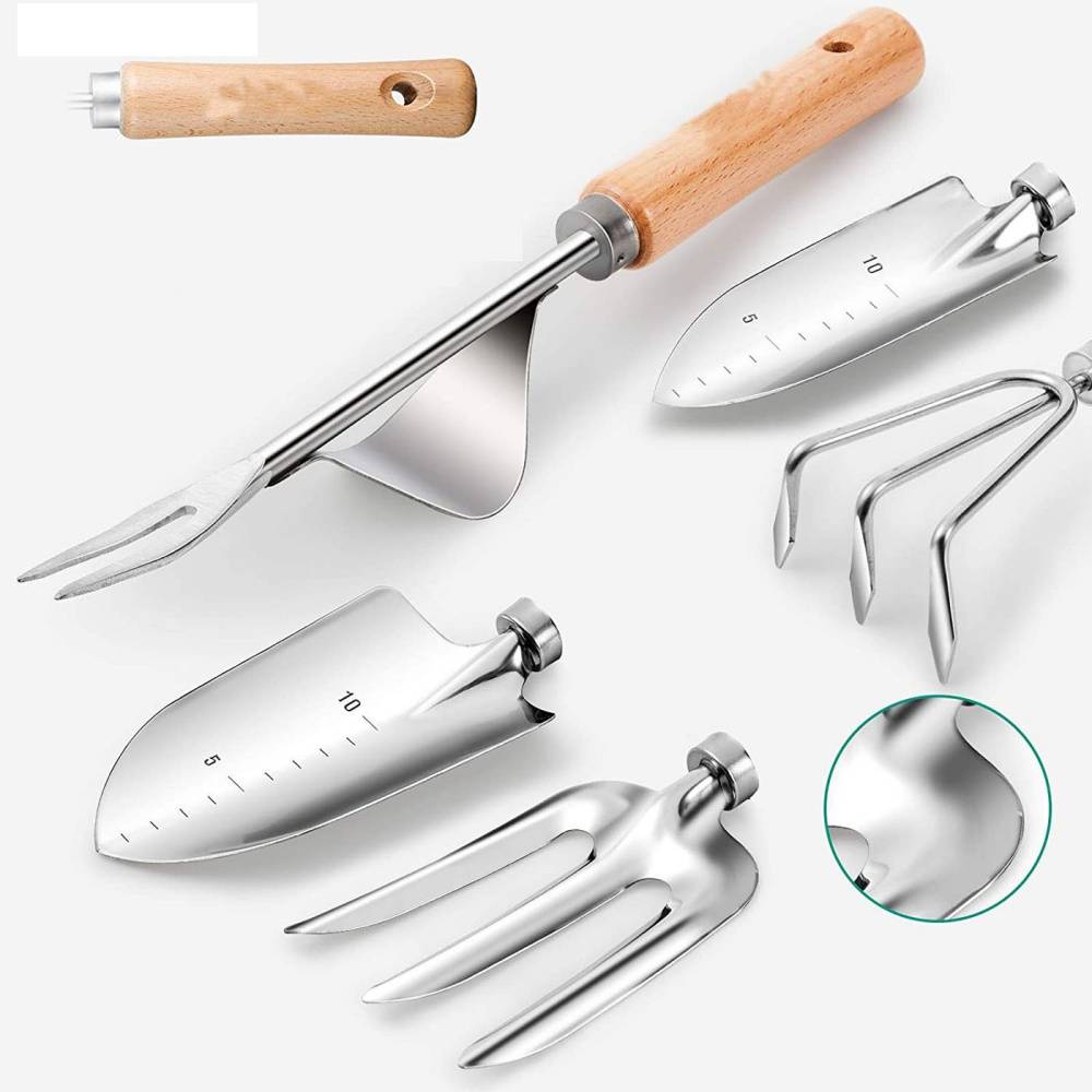 Outils de jardinage-Ensemble jardinage 9 pièces en acier inoxydable - Outils professionnels + sac de rangement - Living123 - Image 9