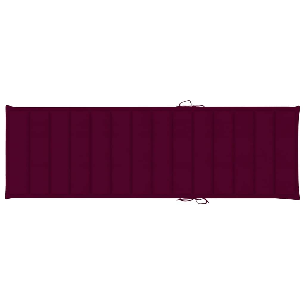 Chaise longue | Transat | Bain de soleil de jardin avec table et coussin Pin imprégné - Image 9