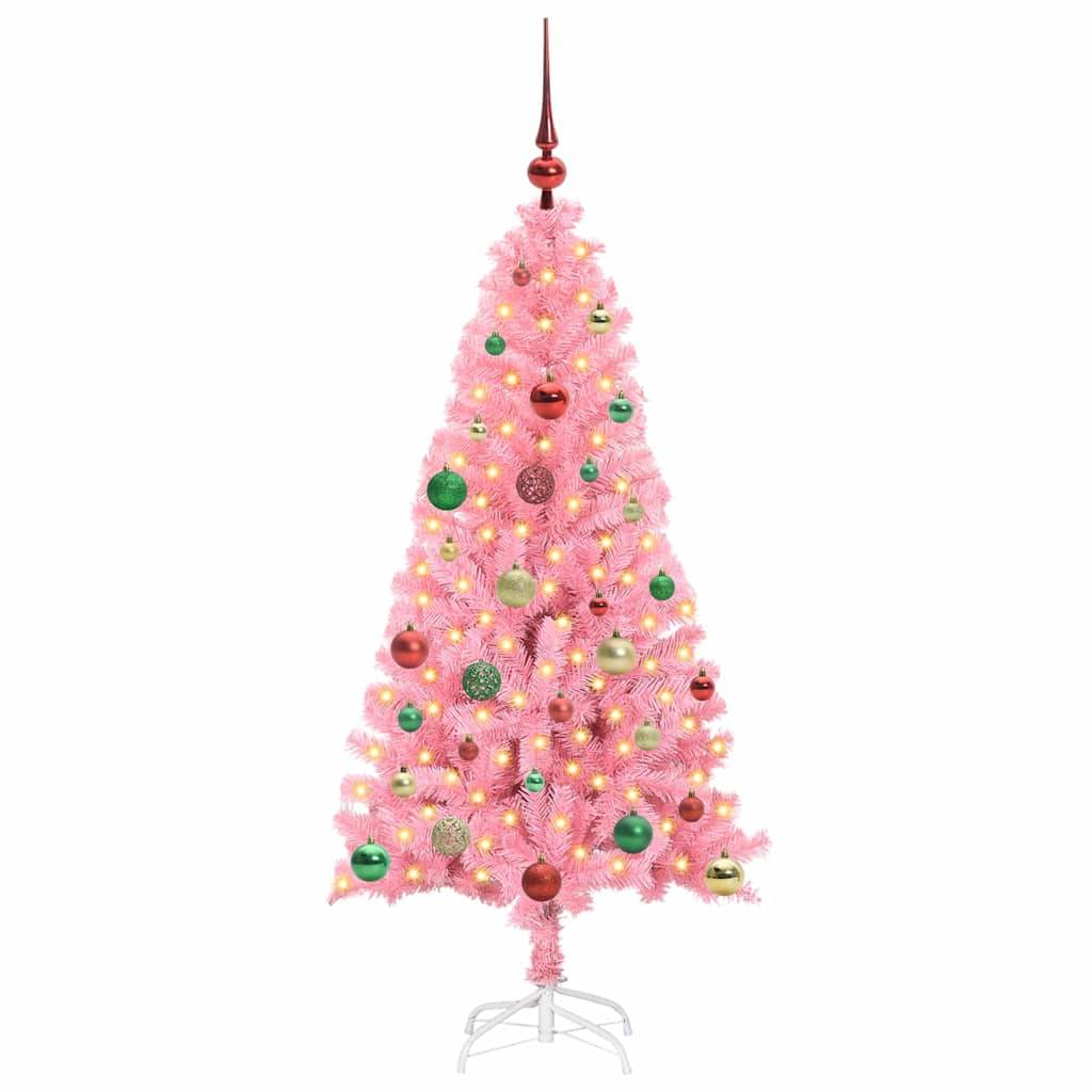 Vidaxl - Sapin de Noël Rose 150 cm PVC vidaXL 3396424 - Image 4