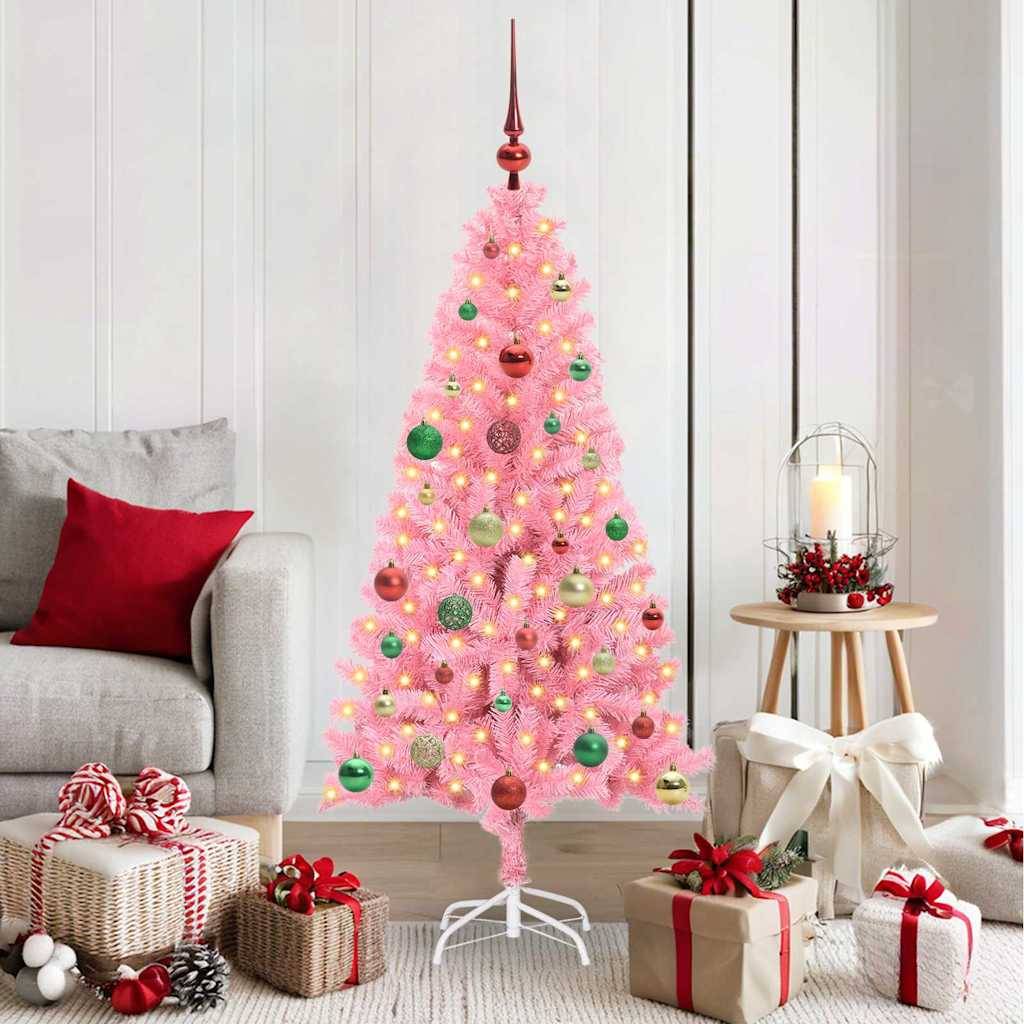 Vidaxl - Sapin de Noël Rose 150 cm PVC vidaXL 3396424 - Image 1