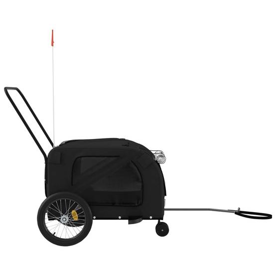 Remorque de vélo pour animaux fer et tissu Oxford noir 134 x 68 x 72 cm - PANGIVO - Image 6
