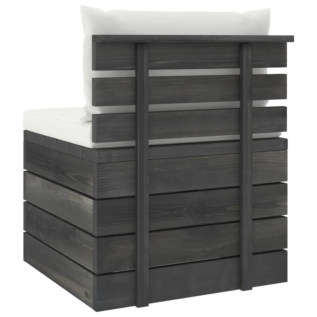 Helloshop26 - Salon de jardin palette meuble d'extérieur ensemble de mobilier 2 pièces avec coussins bois de pin massif - Image 5
