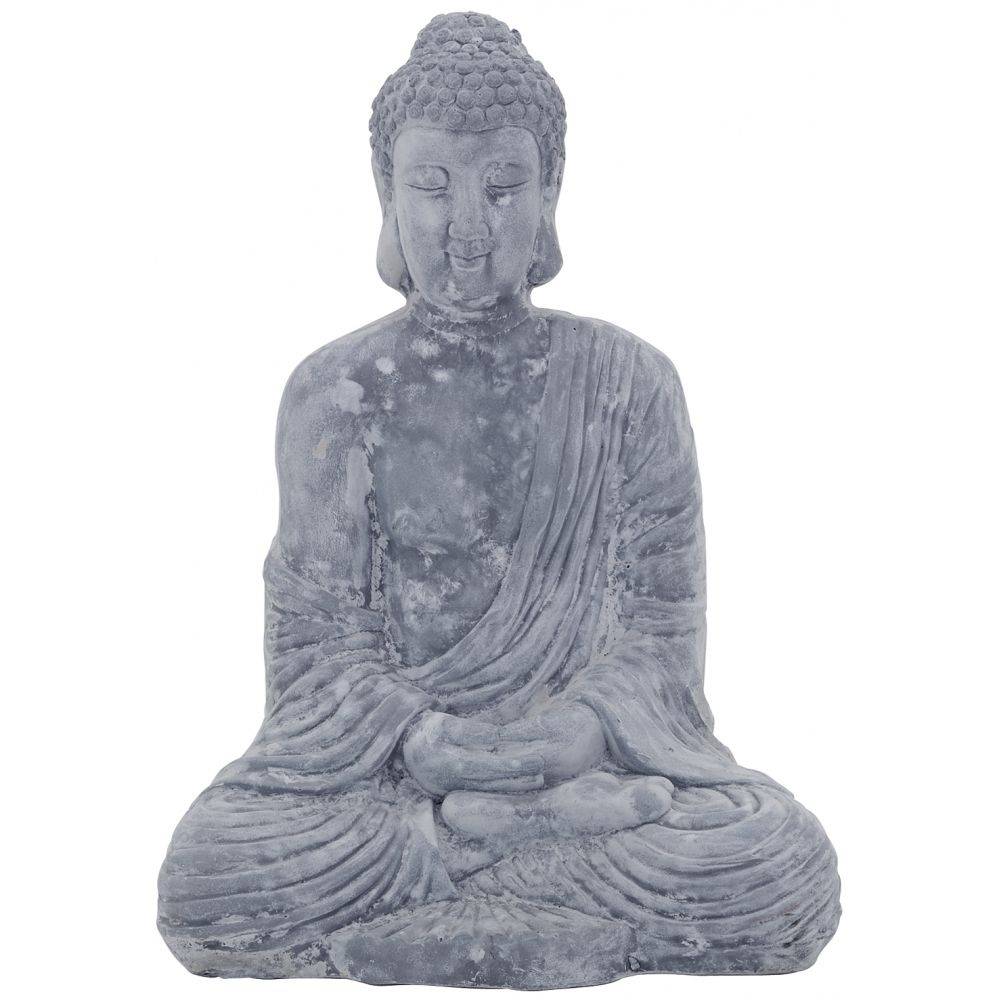 Aubry Gaspard - Bouddha assis fibre de ciment - Image 3
