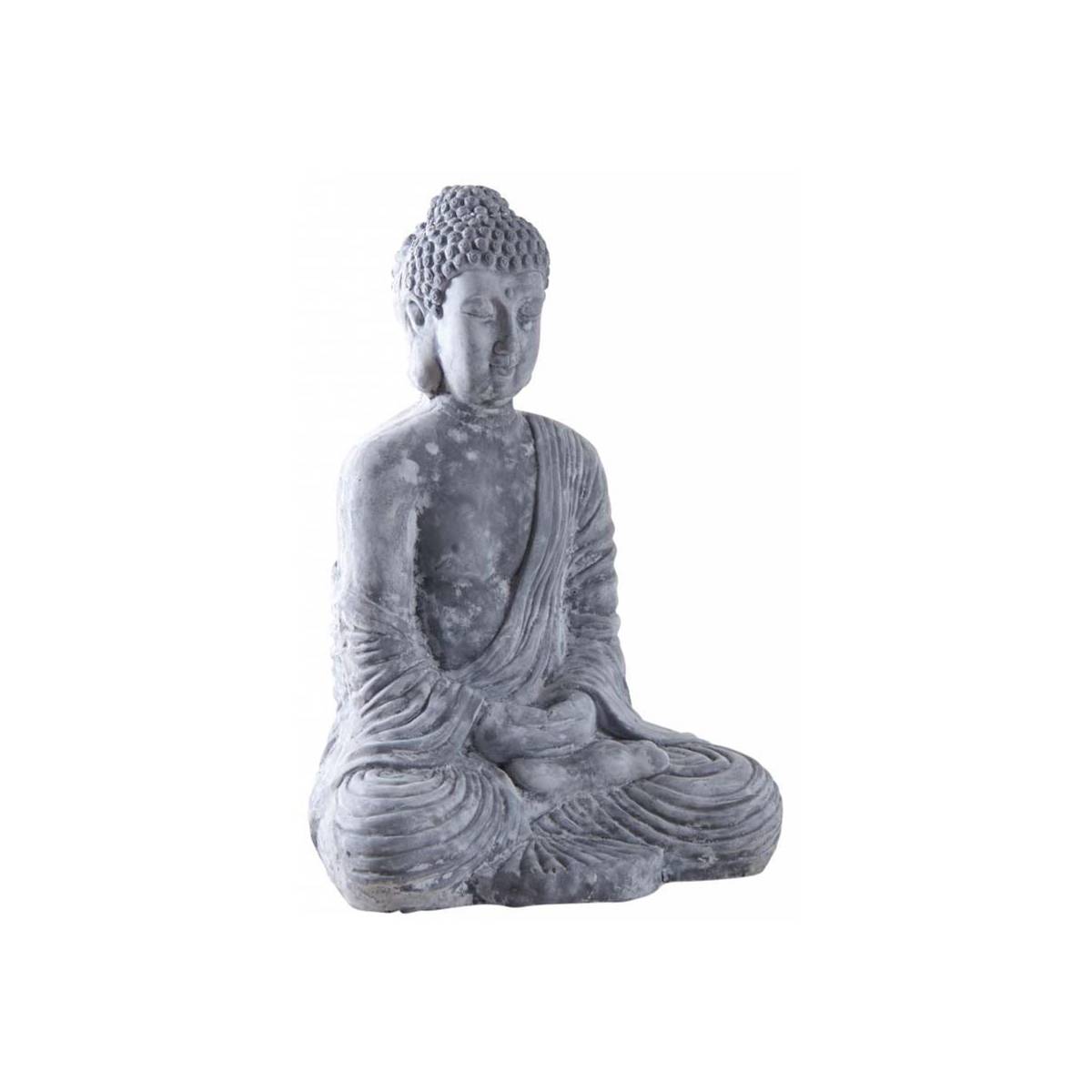 Aubry Gaspard - Bouddha assis fibre de ciment - Image 1
