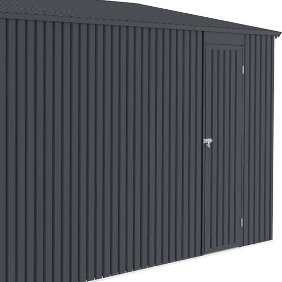 Garage métal 15,14m² porte enroulable acier galvanisé X-Metal anthracite - Image 7