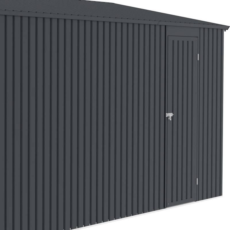 Garage métal 15,14m² porte enroulable acier galvanisé X-Metal anthracite - Image 7