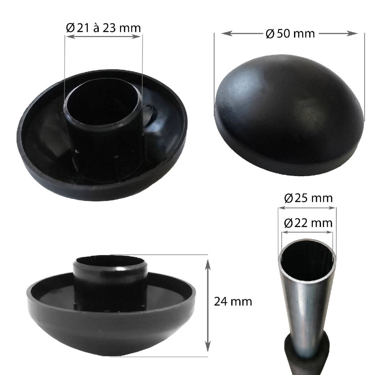Kangui - Lot de 8 capuchons poteaux trampoline Ø25 mm Kangui - Image 4