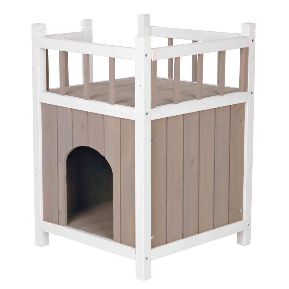 animallparadise - Maison avec balcon pour chat 45 x 65 x 45 cm pour l'extérieure ou l' intérieure - Image 2