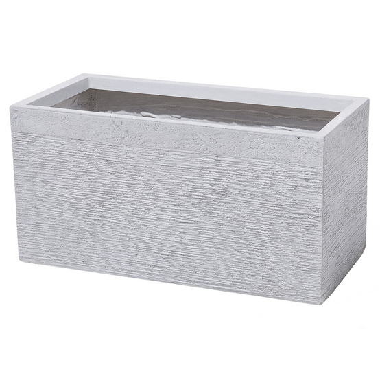 Cache-pot d'extérieur Fibre d'argile Blanc MYRA - Beliani - Image 3
