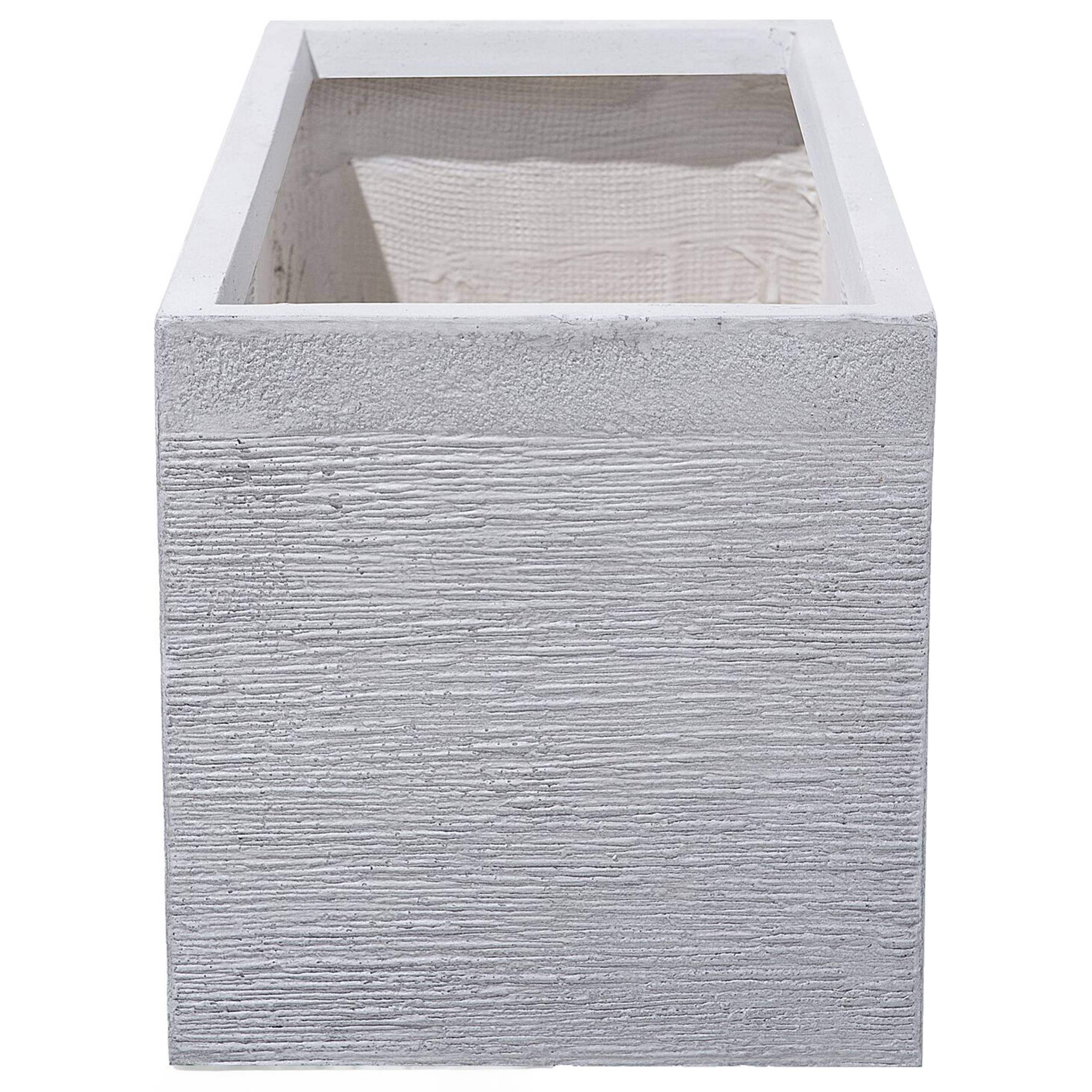Beliani - Cache-pot d'extérieur Fibre d'argile Blanc MYRA - 60x29x30- Beliani - Image 5