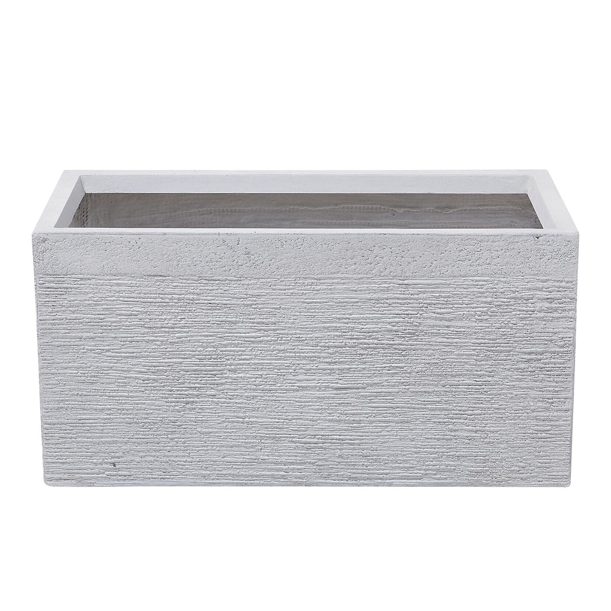 Cache-pot d'extérieur Fibre d'argile Blanc MYRA - Beliani - Image 1
