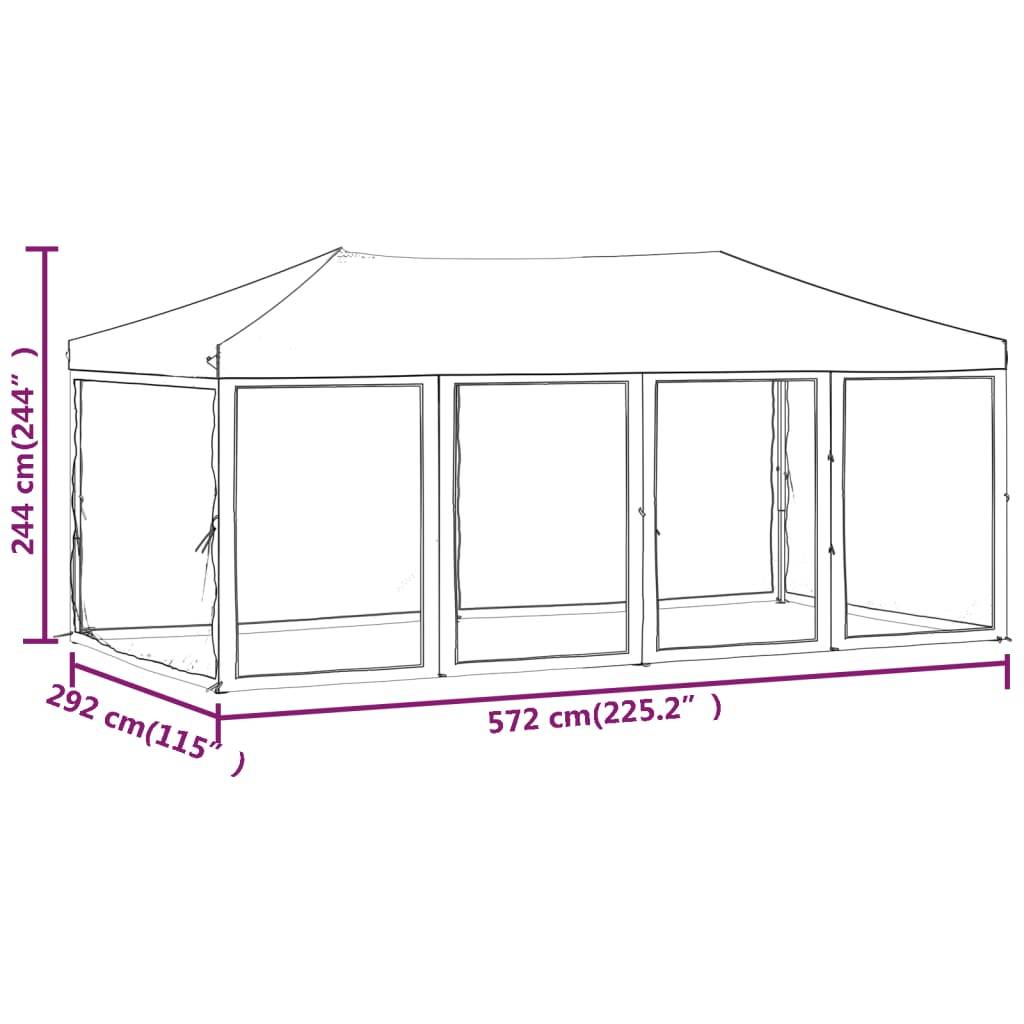 ComfortXL - Tente de Réception Pliante Acier Tissu Polyester avec Murs Anti-UV pour Fête Crème 3x6 m – ComfortXL Outdoor Living - Image 5